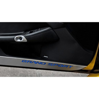 ACC® - GM Licensed Brushed Door Guards with Blue Grand Sport Logo