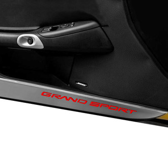 ACC® - GM Licensed Brushed Door Guards with Bright Red Grand Sport Logo