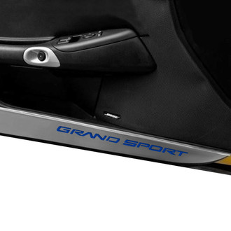 ACC® - GM Licensed Brushed Door Guards with Dark Blue Grand Sport Logo