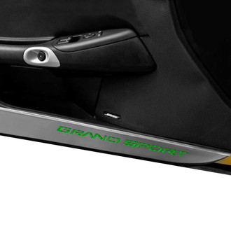 ACC® - GM Licensed Brushed Door Guards with Green Grand Sport Logo