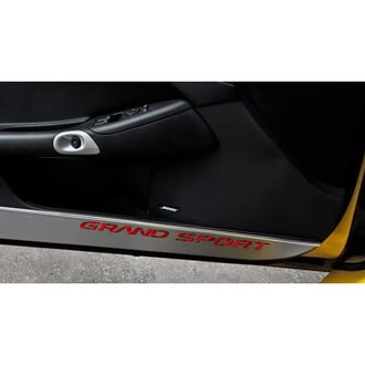 ACC® - GM Licensed Brushed Door Guards with Red Grand Sport Logo