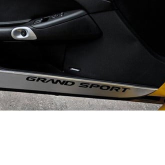 ACC® - GM Licensed Brushed Door Guards with Black Grand Sport Logo