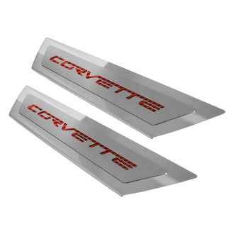 ACC® - Polished Outer Door Sills with Red Corvette Logo