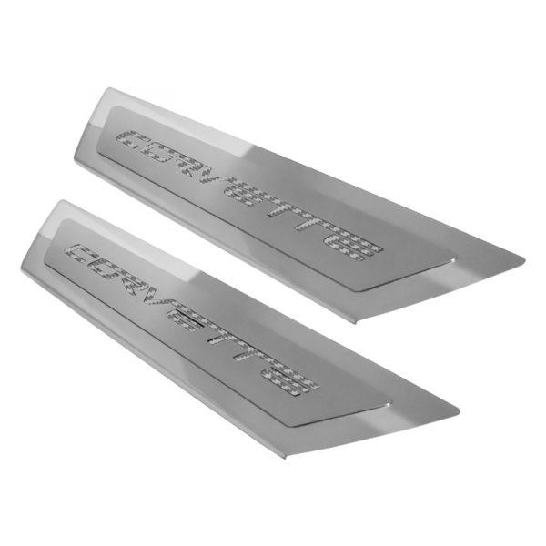 American Car Craft® - Polished Outer Door Sills With Corvette Logo