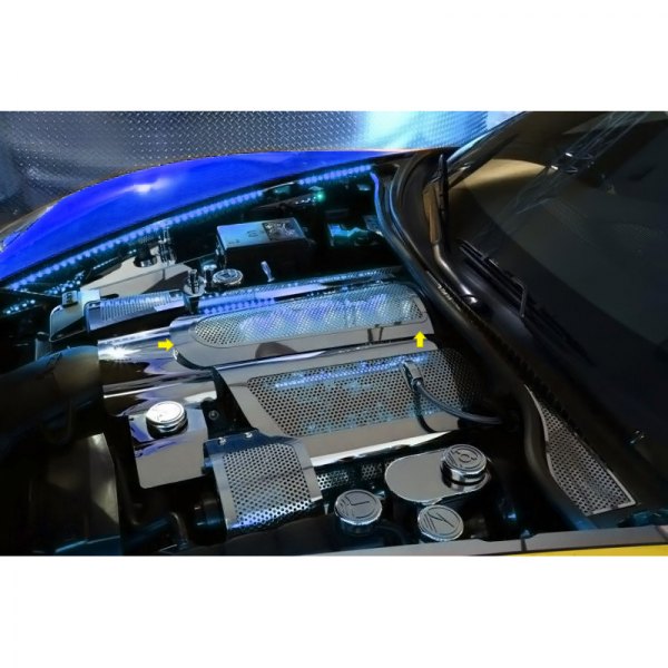 American Car Craft® - Perforated Illuminated Polished Low Profile Plenum Cover