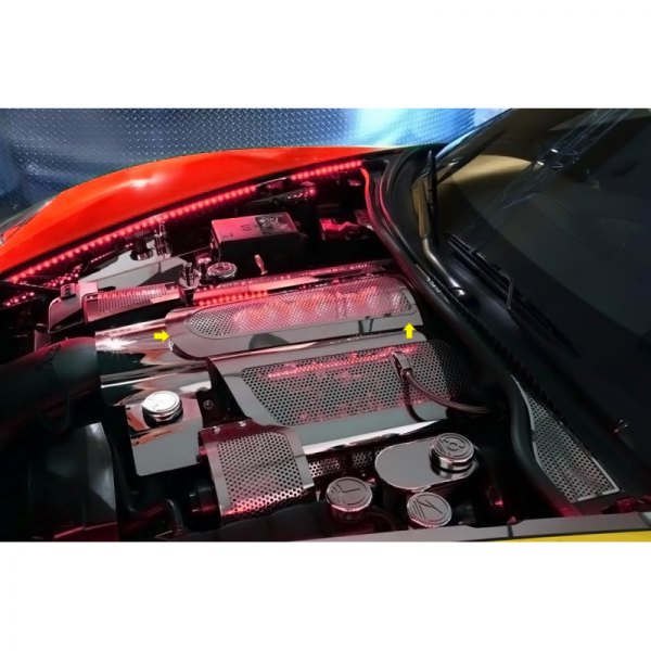 American Car Craft® - Perforated Illuminated Polished Low Profile Plenum Cover