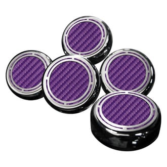 ACC® - Slotted Style Chrome Purple Carbon Fiber Cap Cover Set