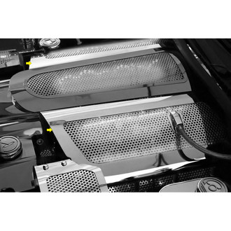 ACC® - Replacement Style Perforated White Illuminated Polished Fuel Rail Covers