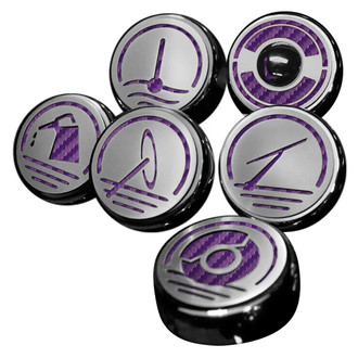 ACC® - Executive Series Chrome Purple Carbon Fiber Cap Cover Set