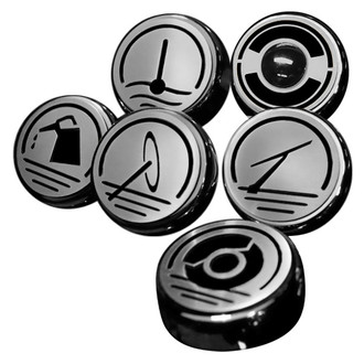 ACC® - Executive Series Chrome Black Solid Cap Cover Set
