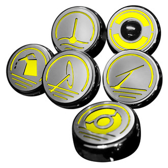 ACC® - Executive Series Chrome Yellow Solid Cap Cover Set