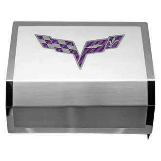 ACC® - Brushed Fuse Box Cover with Crossed Flags Logo
