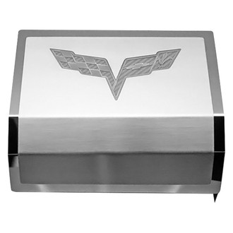 ACC® - Brushed Fuse Box Cover with Crossed Flags Logo