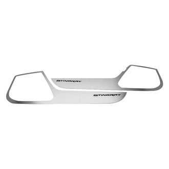 ACC® - GM Licensed Brushed Door Guards with Brushed Black Stingray Logo