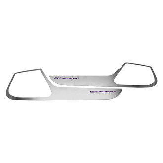 ACC® - GM Licensed Brushed Door Guards with Purple Stingray Logo