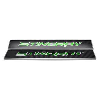 ACC® - Replacement Style Illuminated Carbon Fiber Door Sills with Stingray Logo
