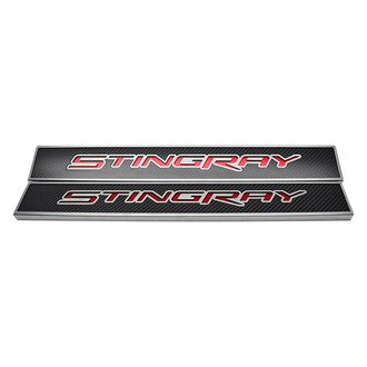 ACC® - Replacement Style Illuminated Carbon Fiber Door Sills with Stingray Logo