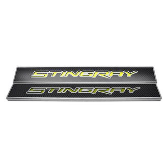 ACC® - Replacement Style Illuminated Carbon Fiber Door Sills with Stingray Logo