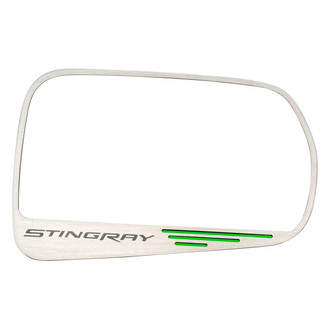 ACC® - Brushed Side View Mirror Trim with Synergy Green Stingray Logo