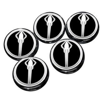 ACC® - Chrome Black Solid Cap Cover Set with Stingray Logo