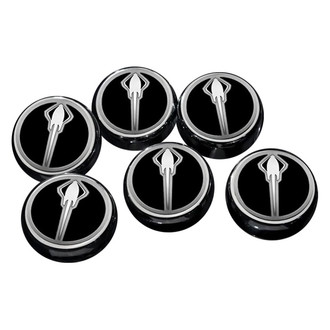 ACC® - Chrome Black Solid Cap Cover Set with Stingray Logo