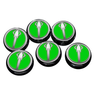 ACC® - Chrome Synergy Green Solid Cap Cover Set with Stingray Logo