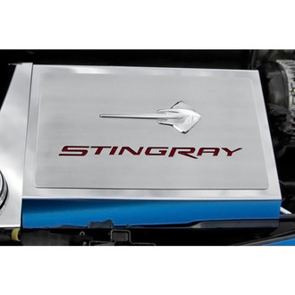 ACC® - Polished Fuse Box Cover with Garnet Red Solid Stingray Logo