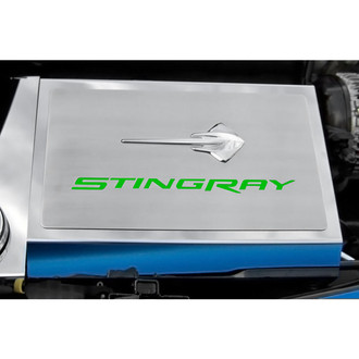ACC® - Polished Fuse Box Cover with Synergy Green Solid Stingray Logo