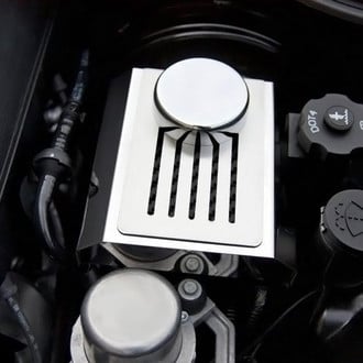 American Car Craft® - Plain Style Brake Master Cylinder Cover with Ribbed Slots