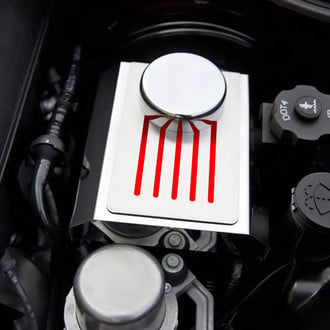 ACC® - Plain Style Polished Brake Master Cylinder Cover with Ribbed Slots