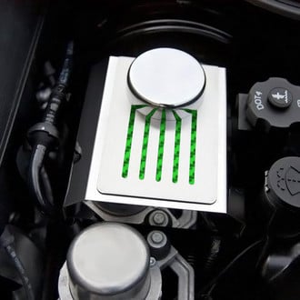 ACC® - Plain Style Polished Brake Master Cylinder Cover with Ribbed Slots
