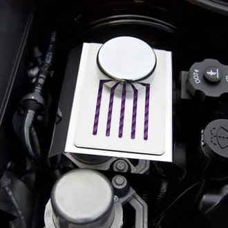 ACC® - Plain Style Polished Brake Master Cylinder Cover with Ribbed Slots