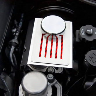 ACC® - Plain Style Polished Brake Master Cylinder Cover with Ribbed Slots