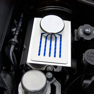 ACC® - Plain Style Polished Brake Master Cylinder Cover with Ribbed Slots