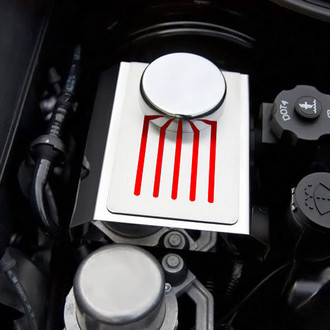 ACC® - Plain Style Polished Brake Master Cylinder Cover with Ribbed Slots