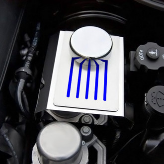 ACC® - Plain Style Polished Brake Master Cylinder Cover with Ribbed Slots