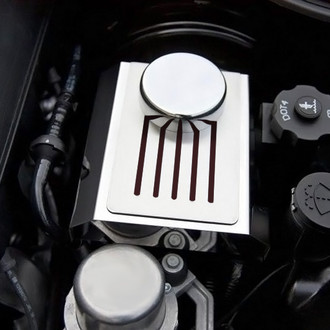 ACC® - Plain Style Polished Brake Master Cylinder Cover with Ribbed Slots