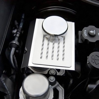 ACC® - Plain Style Polished Brake Master Cylinder Cover with Ribbed Slots
