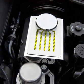 ACC® - Plain Style Polished Brake Master Cylinder Cover with Ribbed Slots