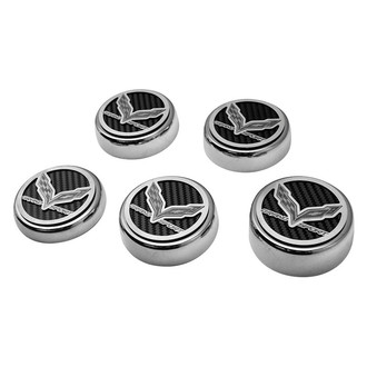 ACC® - Brushed Black Carbon Fiber Cap Cover Set with Grand Sport Logo