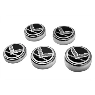 ACC® - Brushed Black Solid Cap Cover Set with Grand Sport Logo