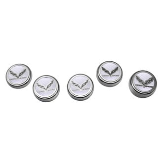 ACC® - Brushed White Carbon Fiber Cap Cover Set with Grand Sport Logo
