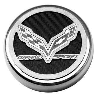 ACC® - Brushed Black Carbon Fiber Cap Cover Set with Grand Sport Logo