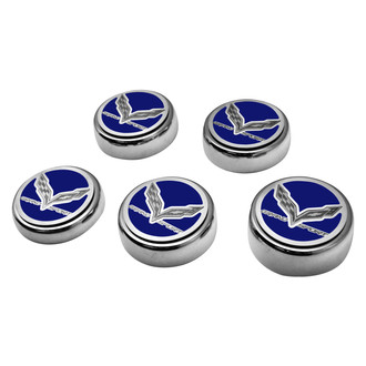 ACC® - Brushed Dark Blue Solid Cap Cover Set with Grand Sport Logo