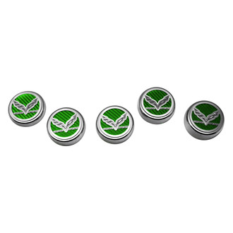 ACC® - Brushed Green Carbon Fiber Cap Cover Set with Grand Sport Logo