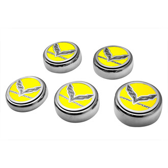 ACC® - Brushed Yellow Solid Cap Cover Set with Grand Sport Logo