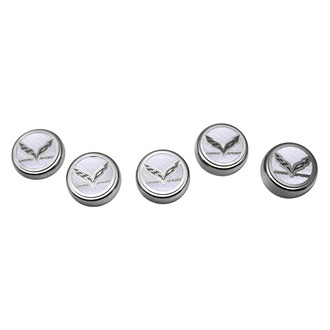 ACC® - Brushed White Carbon Fiber Cap Cover Set with Grand Sport Logo