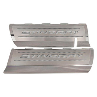 ACC® - GM Licensed Series Polished Fuel Rail Covers with White Carbon Fiber Stingray Logo