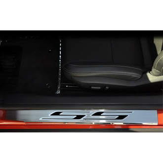 ACC® - Brushed/Polished Door Sills with Brushed Black SS Logo