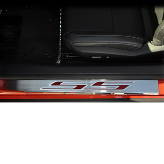 ACC® - Brushed/Polished Door Sills with Garnet Red SS Logo